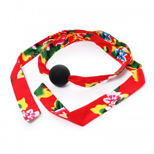 Tropische siliconen ball gag