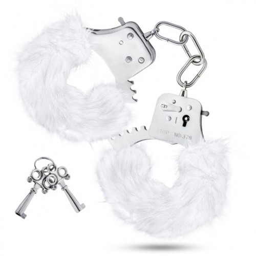 witte handboeien pluche