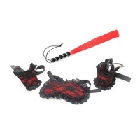Bondageset voor beginners rood / zwart