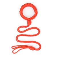 Nylon rode halsband en handboeien set