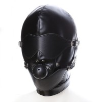 Bondage Play leren hoofdmasker sextoy sm