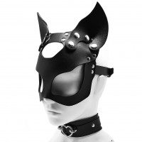 bdsm masker afneembare oren en halsband