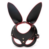 konijnmasker oogmasker bdsm zwart-rood