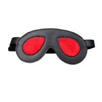 Pu leren Oogmasker met binnen kussen - Rood/Zwart 