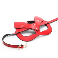 PU leren kattenmasker rood