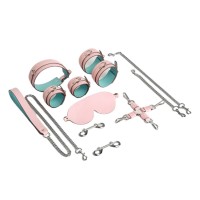 BDSM bondagekit 8-delig - blauw & roze