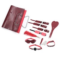 bdsm set 9 stuks rood bruin