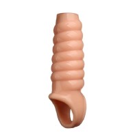 blanke siliconen penissleeve spiraalvorm