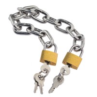 Zilveren boeien met ketting en hangslot