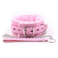 bondage halsband kunst leer roze