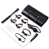 bondage kit 7 delig strikjes bellen kunstleder