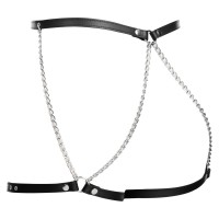 bondage play bdsm broekje met kettingen real leather