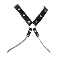 bondage play body harnas met kettingen