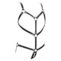 bondage play echt leder harnas full body