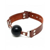 Bondage Play leren mondknevel met ball gag
