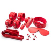BDSM bondagekit rood compleet 11-delig