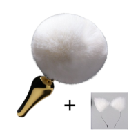 buttplug goud met bont