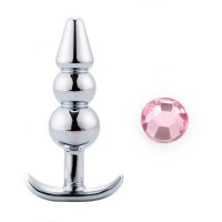stalen anaal toy roze kristal