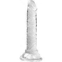 Siliconen mini dildo wit transparant zuignap - 12 cm