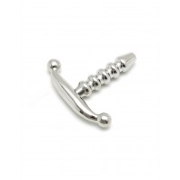 Dilator penisplug geribbeld rvs - 60 mm