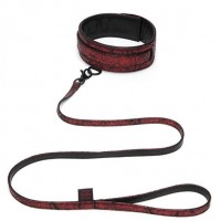 fifty shades leren halsband met aanlijnketting