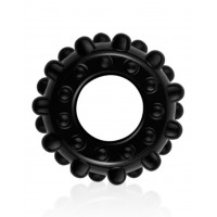 flexibele cockring ribbel zwart