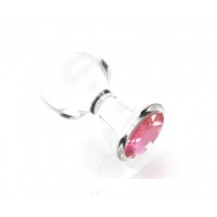 GLASS BUTTPLUG ROSE KRISTAL HOMOANAAL