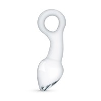 Glass buttplug met oor kleur helder 135 mm anaalplug