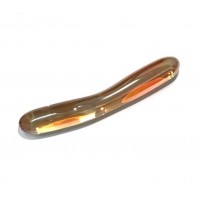 glass dildo transparant oranje dubbeledildo