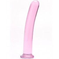 Glazen dildo transparant rose - sextoy