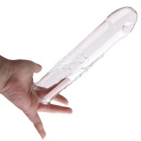 Glazen holle dildo transparant - 20 cm