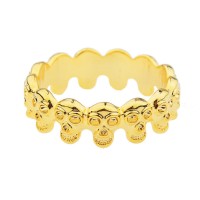 gouden stalen cock ring schedels