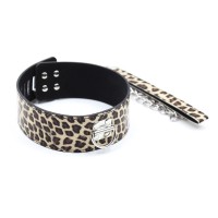 halsband luipaardprint riem