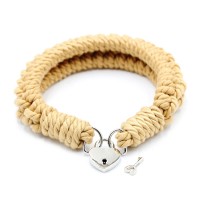 halsband geweven touw met slot