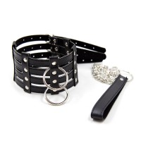 halsband met riemen en gesp zwart