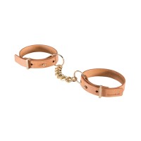 Handboeien met ketting  bruin bdsm bondage