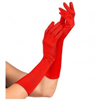 handschoenen satijn rood 