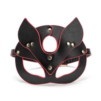 PU leren kattenmasker zwart rood