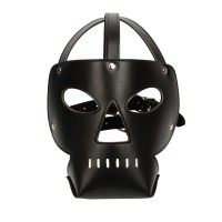 PU leren masker met mond rooster bdsm