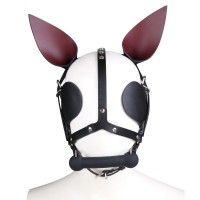 leren paardenmasker mondknevel