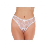 Amorable transparant wit open kruis slipje