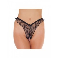 Amorable open Brasilian slip - zwart