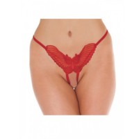 Amorable open vlinder G-string - rood