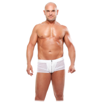 Witte heren slip met rits - L/XL