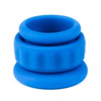 siliconen penisring twin flex blauw