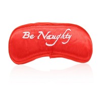 Satijnen blinddoek 'Be Naughty' - rood