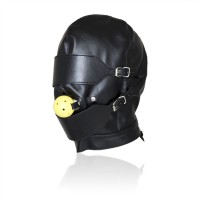 PU leren masker met ball gag