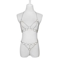 metalen bondage harnas zilver
