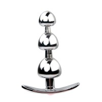 Metalen buttplug 26 - 97 mm roze kristal