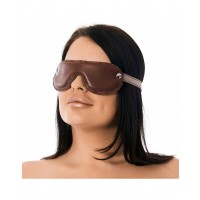 oogmasker bruinleer bdsm slaaf
